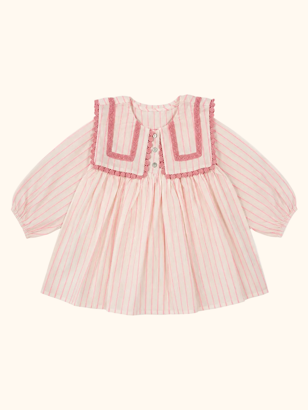 Pink Stripe Smock Dress