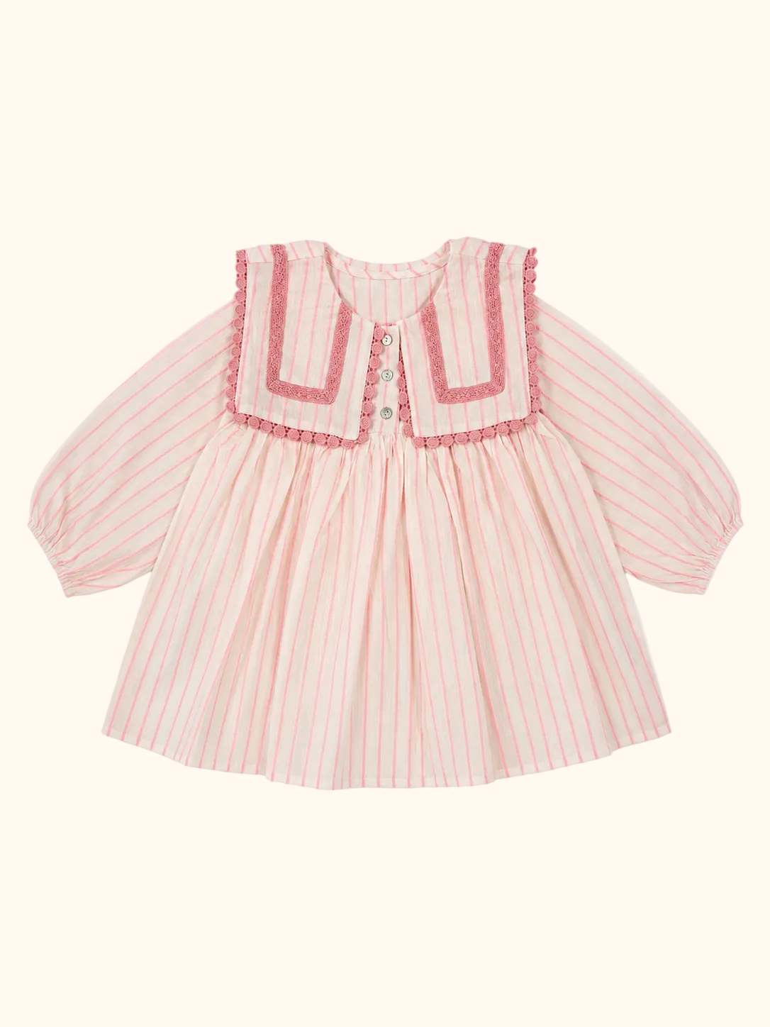 Pink Stripe Smock Dress