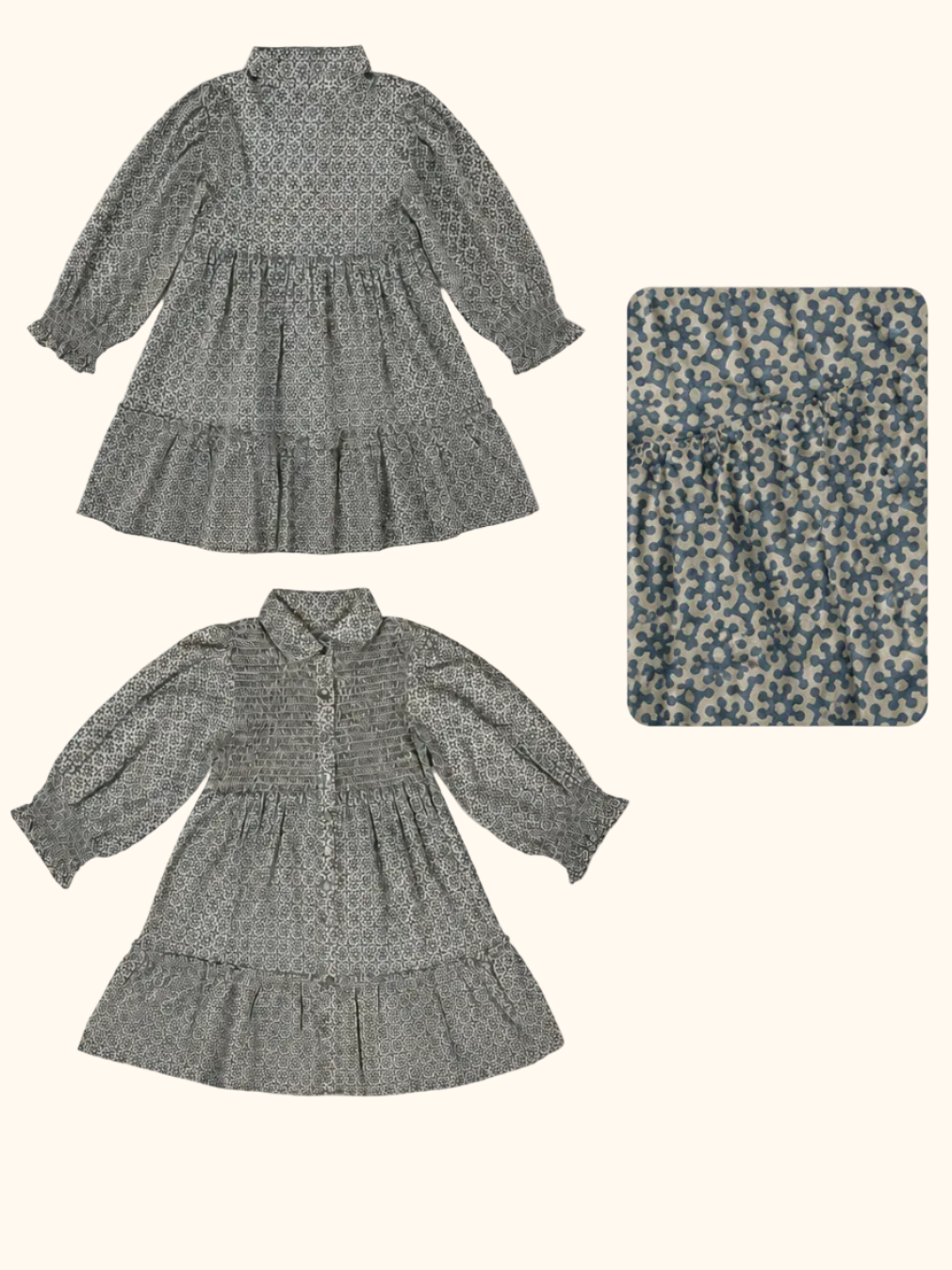 Floral Smocked Shirt Dress