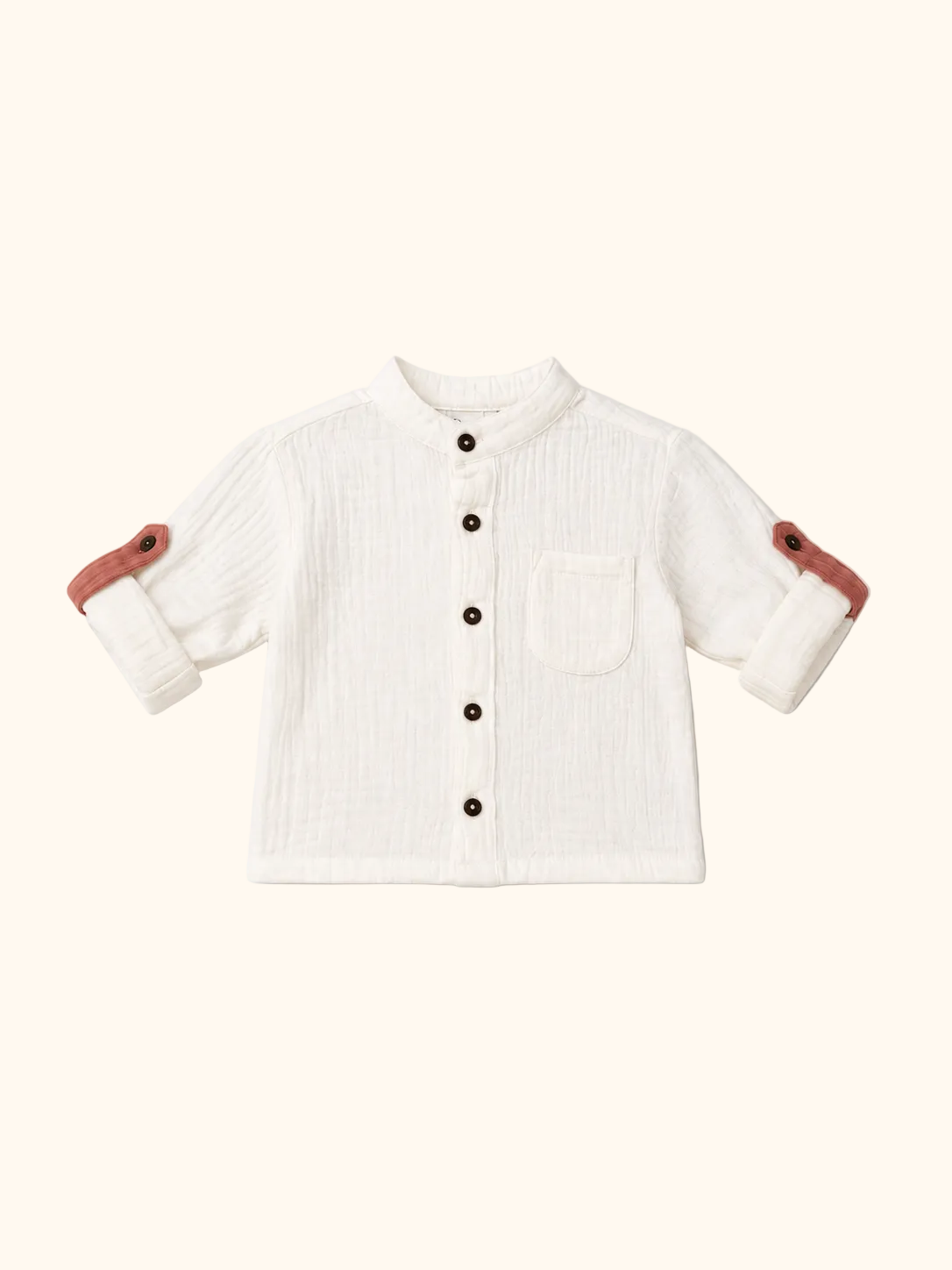 Muslin White Shirt &amp; Terracotta Pants Set