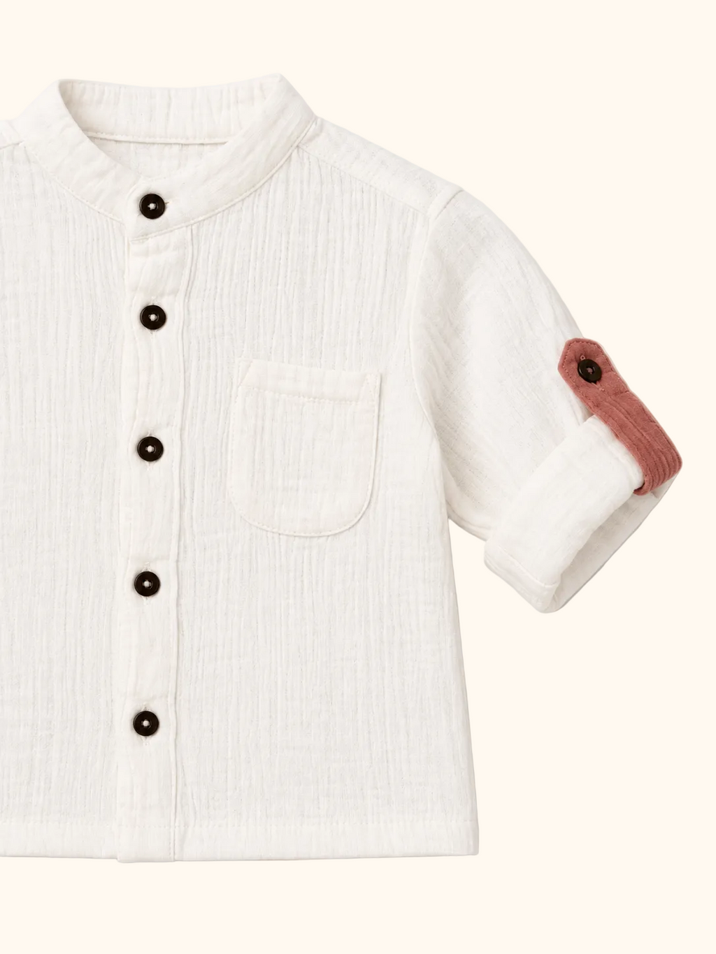 Muslin White Shirt &amp; Terracotta Pants Set