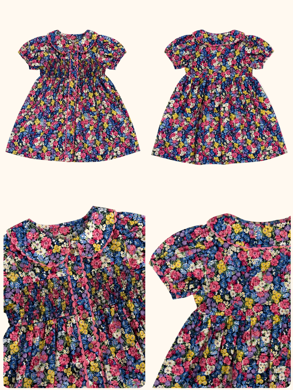 Multicolor Floral Smocked Dress