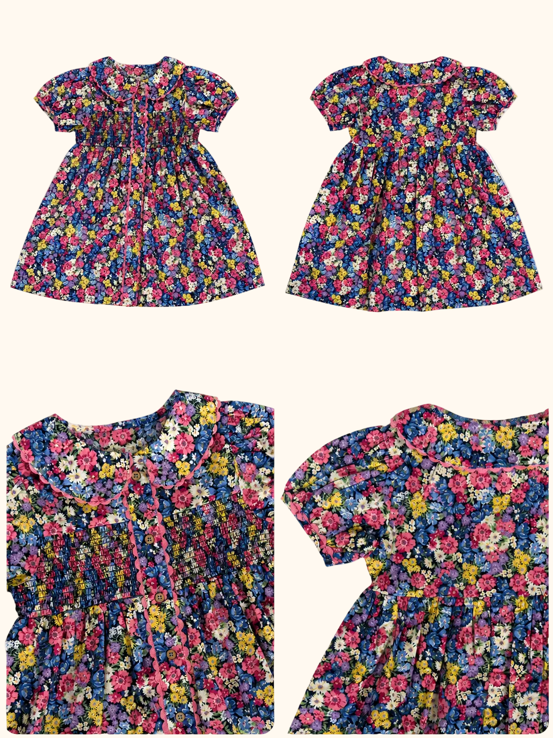 Multicolor Floral Smocked Dress