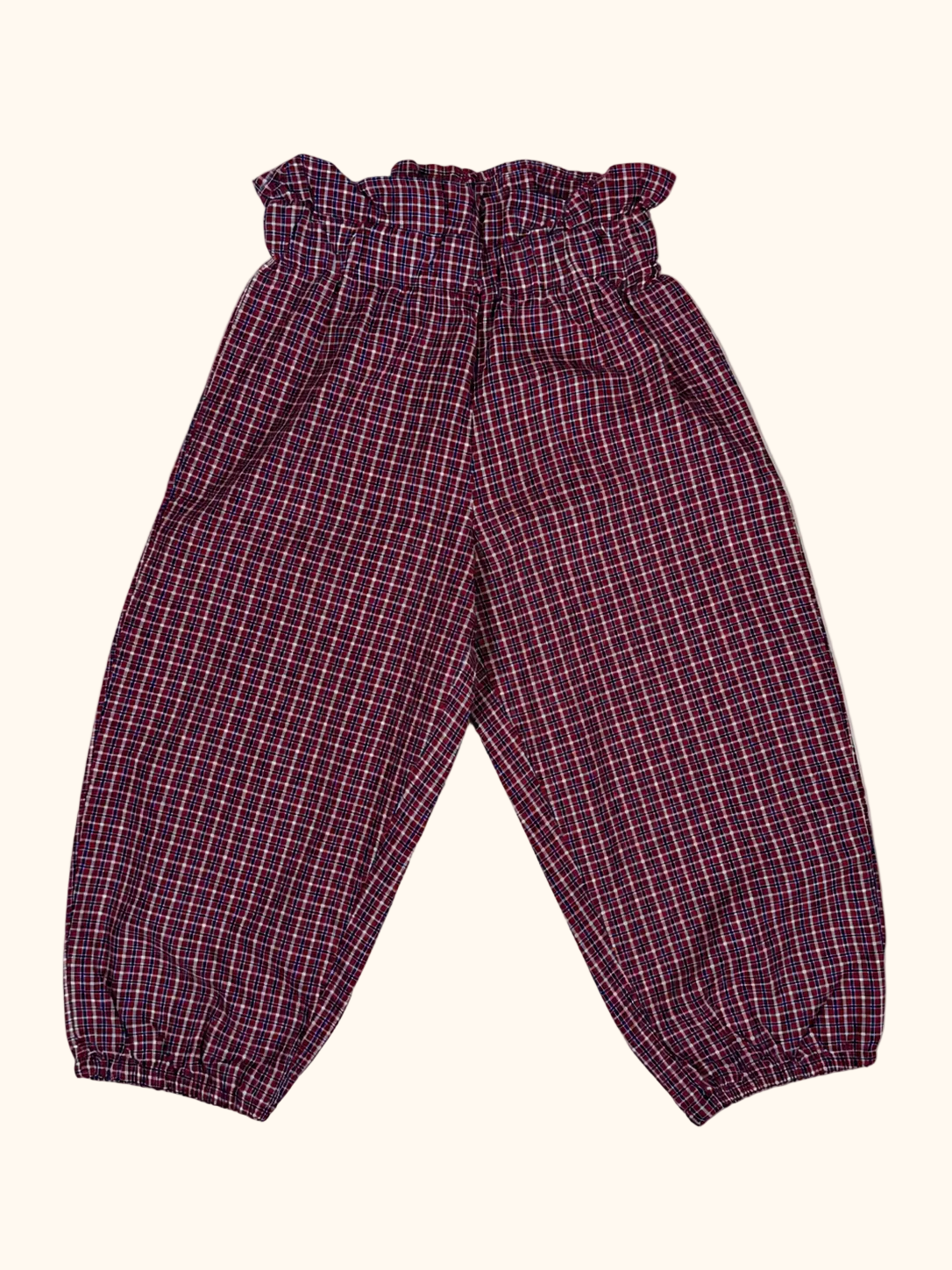 Red Plaid Smocked Two-Piece Set
