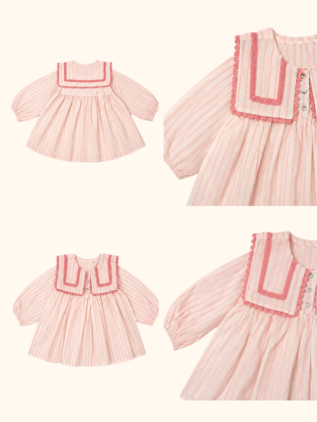 Pink Stripe Smock Dress