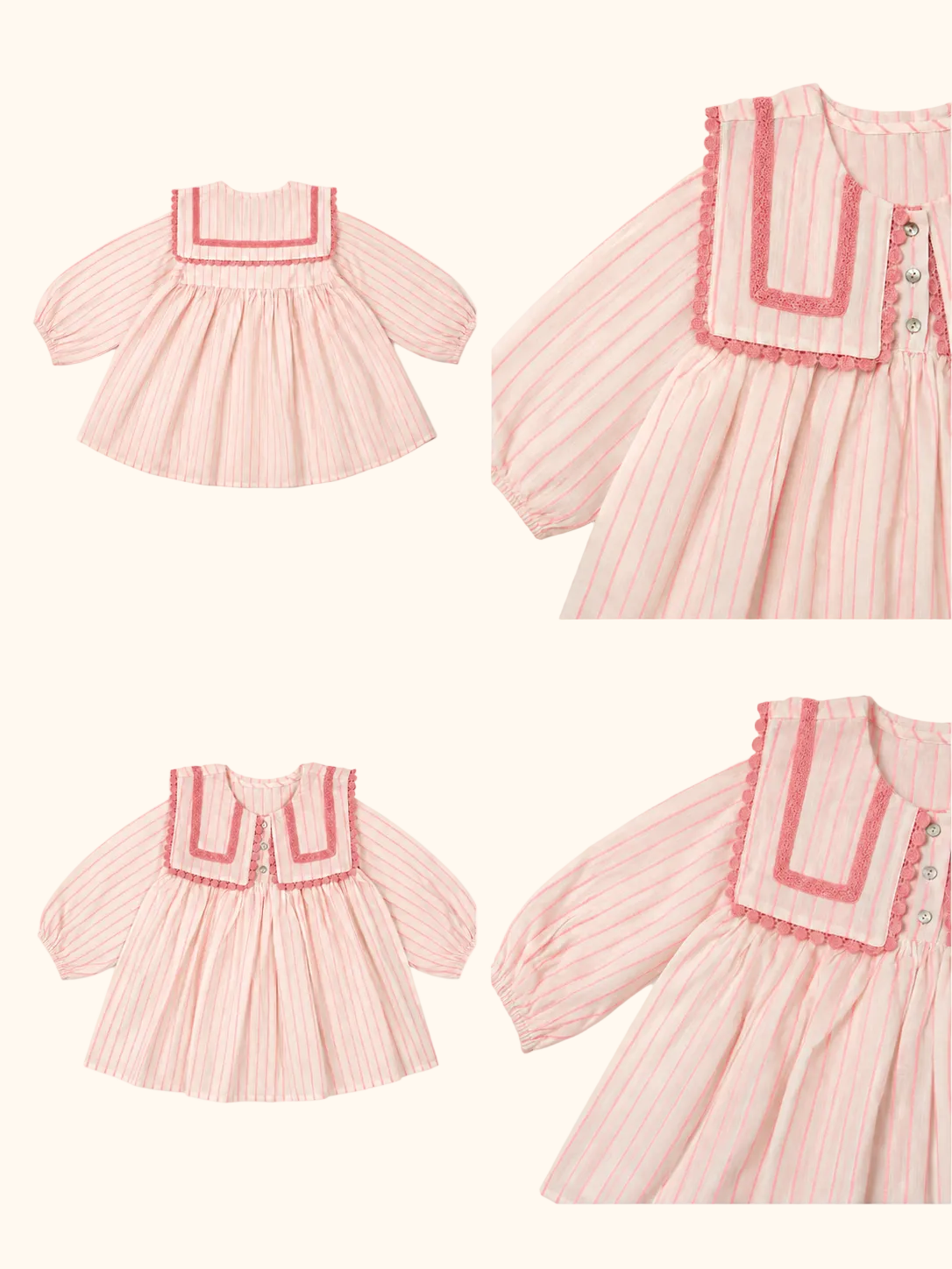 Pink Stripe Smock Dress