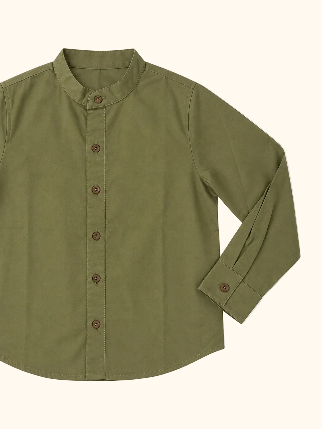 Olive Green Shirt & Navy Nautical Print Shorts Set
